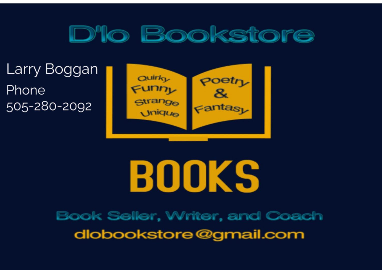 A yellow and black logo for the d ' lo bookstore.